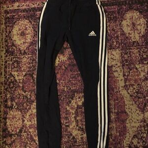 Adidas womens navy Jogger Track Pants with White Stripes